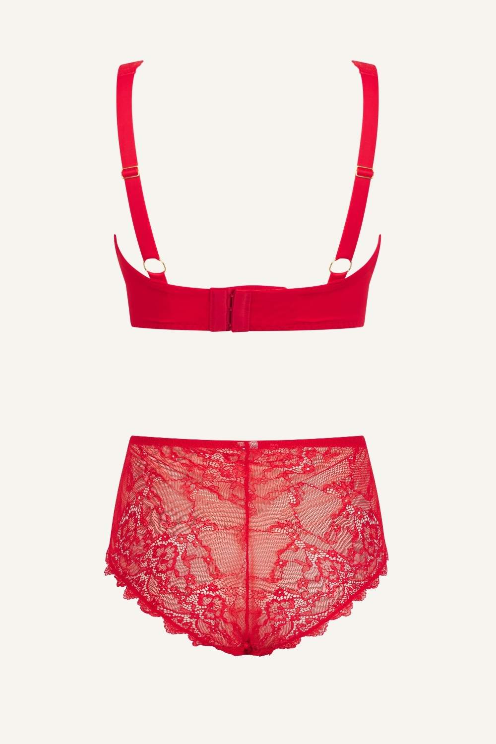 All Wonder, All You Push Up Bra & Short Set - Red - Image 8
