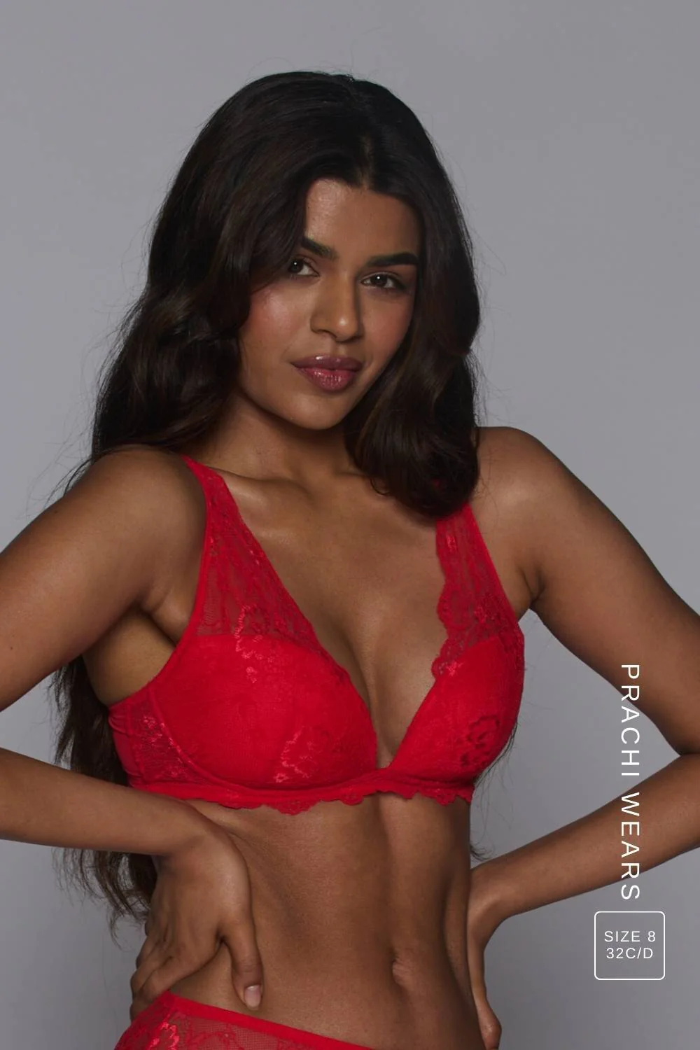 All Wonder, All You Push Up Bra & V Brazilian Set - Red