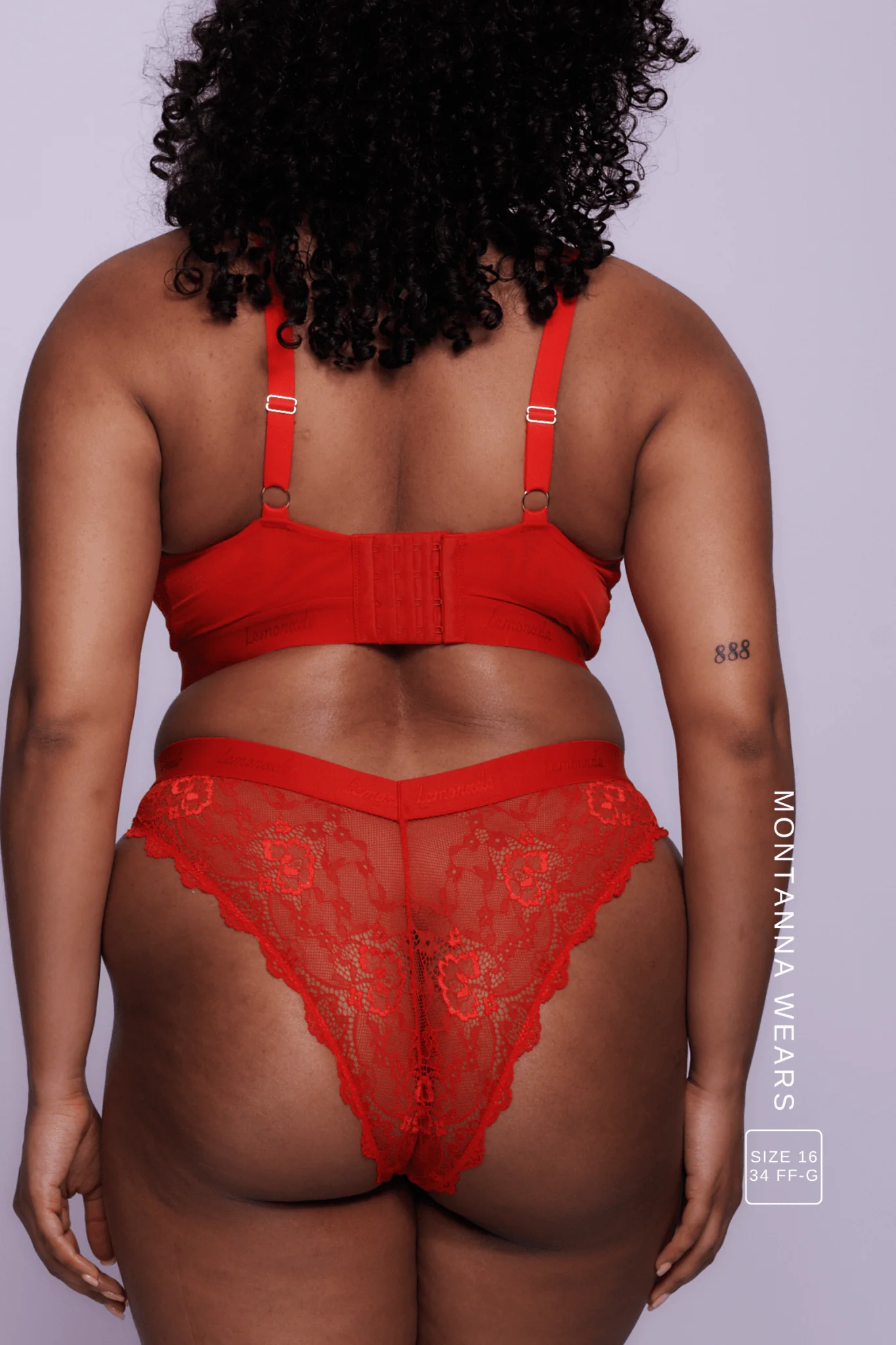 All Wonder, All You Push Up Bra & V Brazilian Set - Red - Image 6