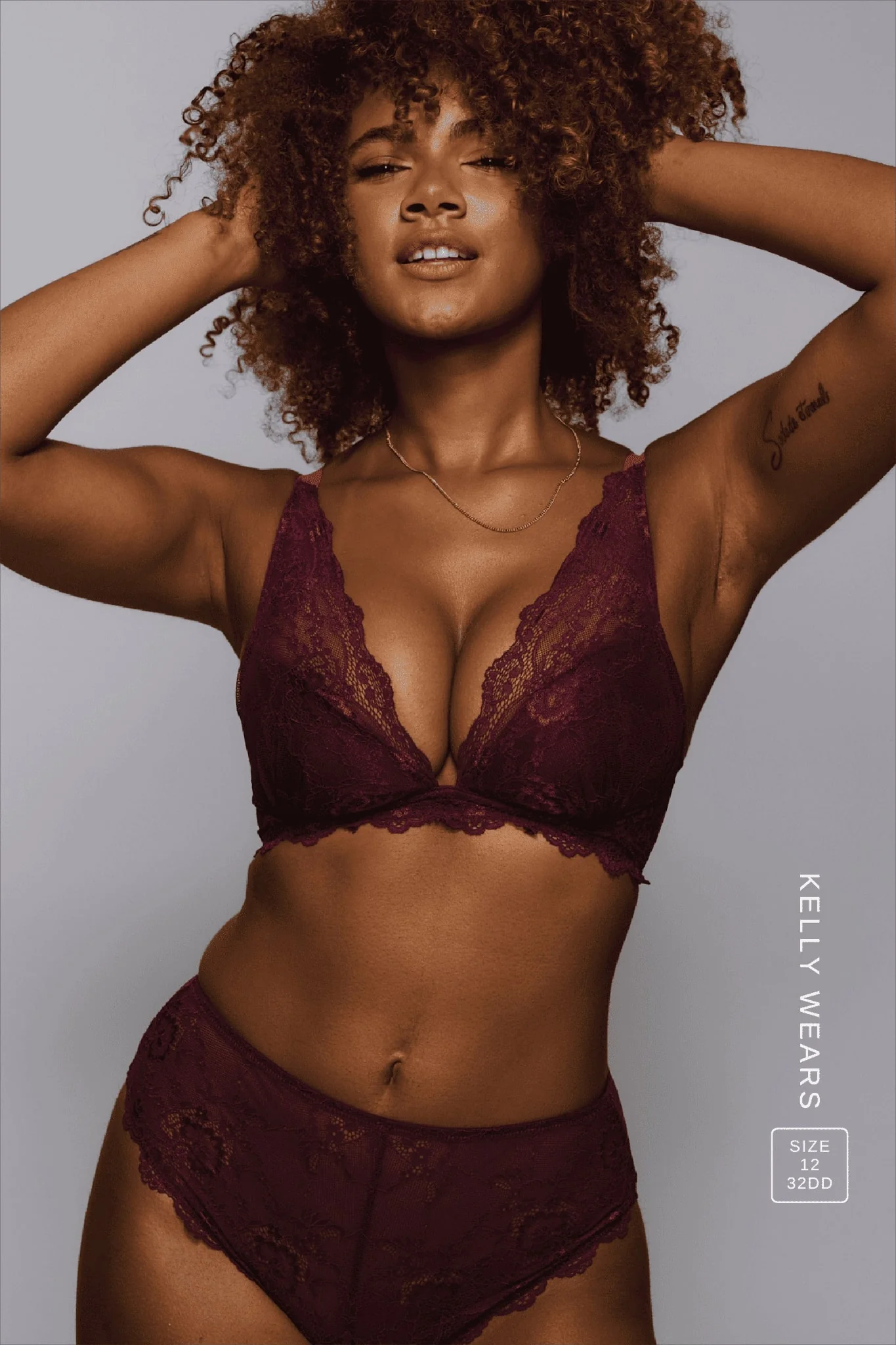 All Wonder, Push Up Bra - Wine - Image 3