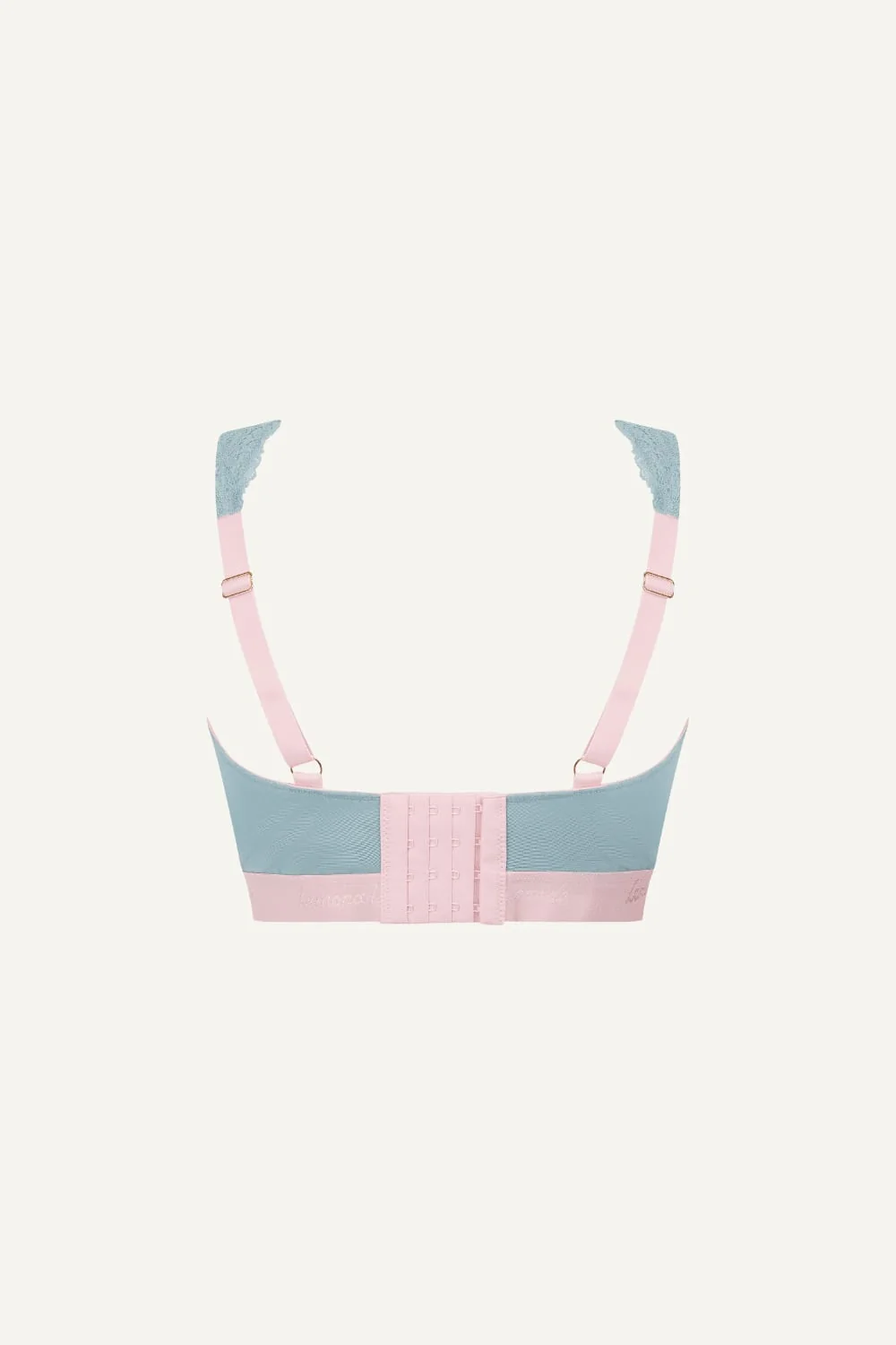 Signature Lace Fuller Cup- Denim Blue and Pink - Image 6