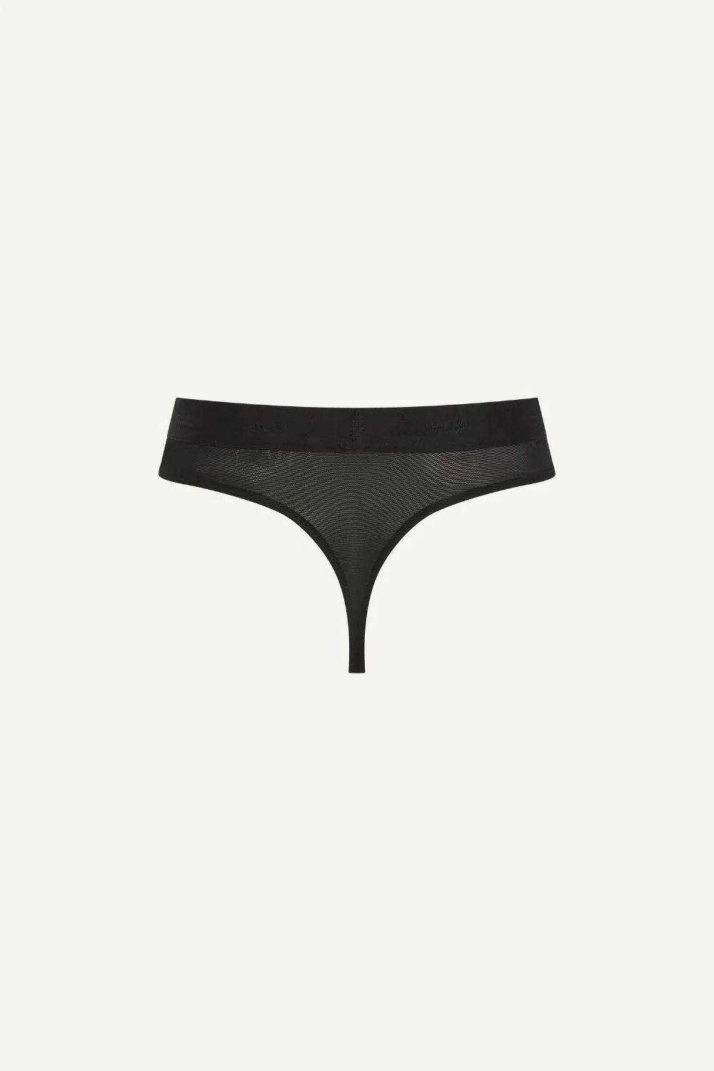 Synergy Lace and Mesh Thong - Black - Image 8