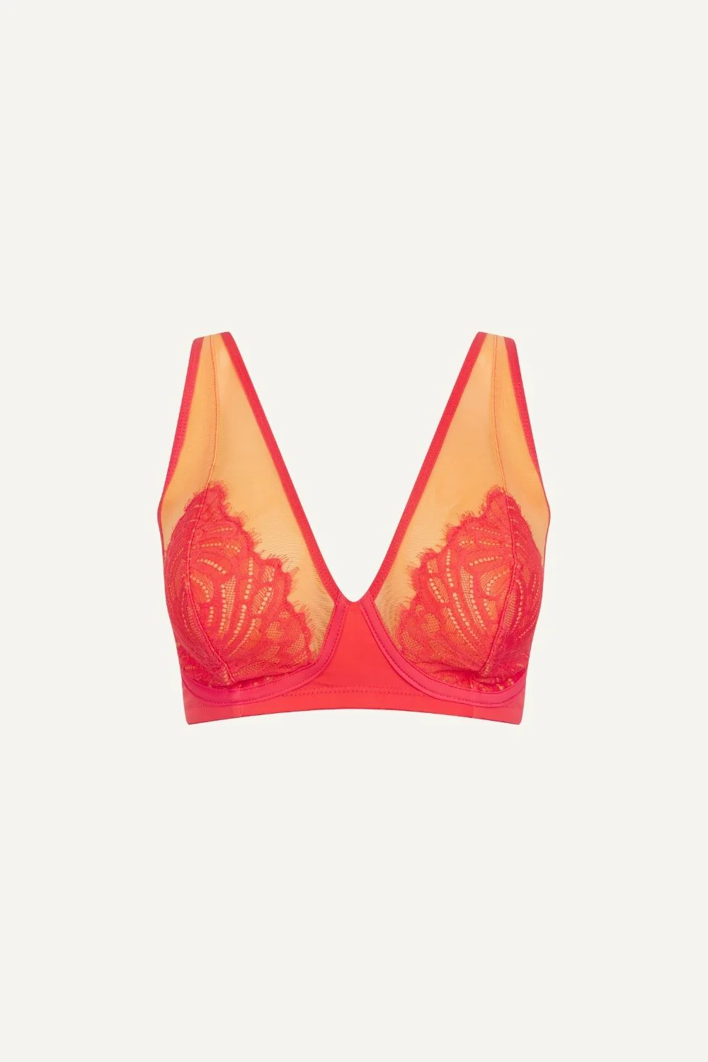 Multi-Layer Mesh Bra - Orange Duo - Image 2