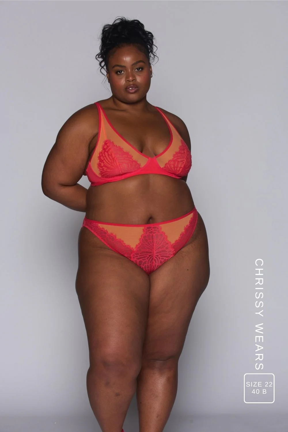 Multi-Layer Mesh Bra - Orange Duo - Image 6