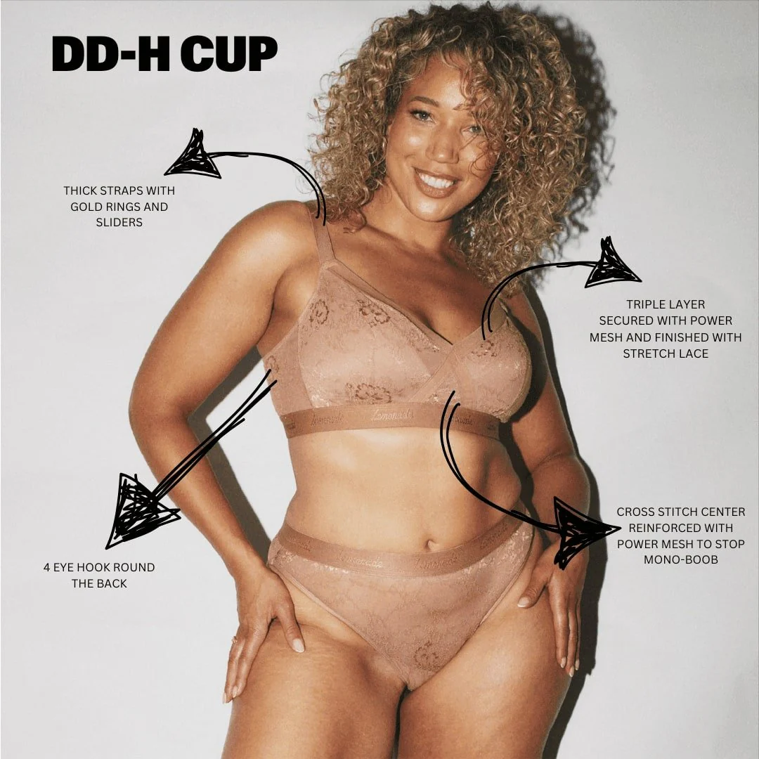 Nude Lace Bralette - Caramel - Image 2