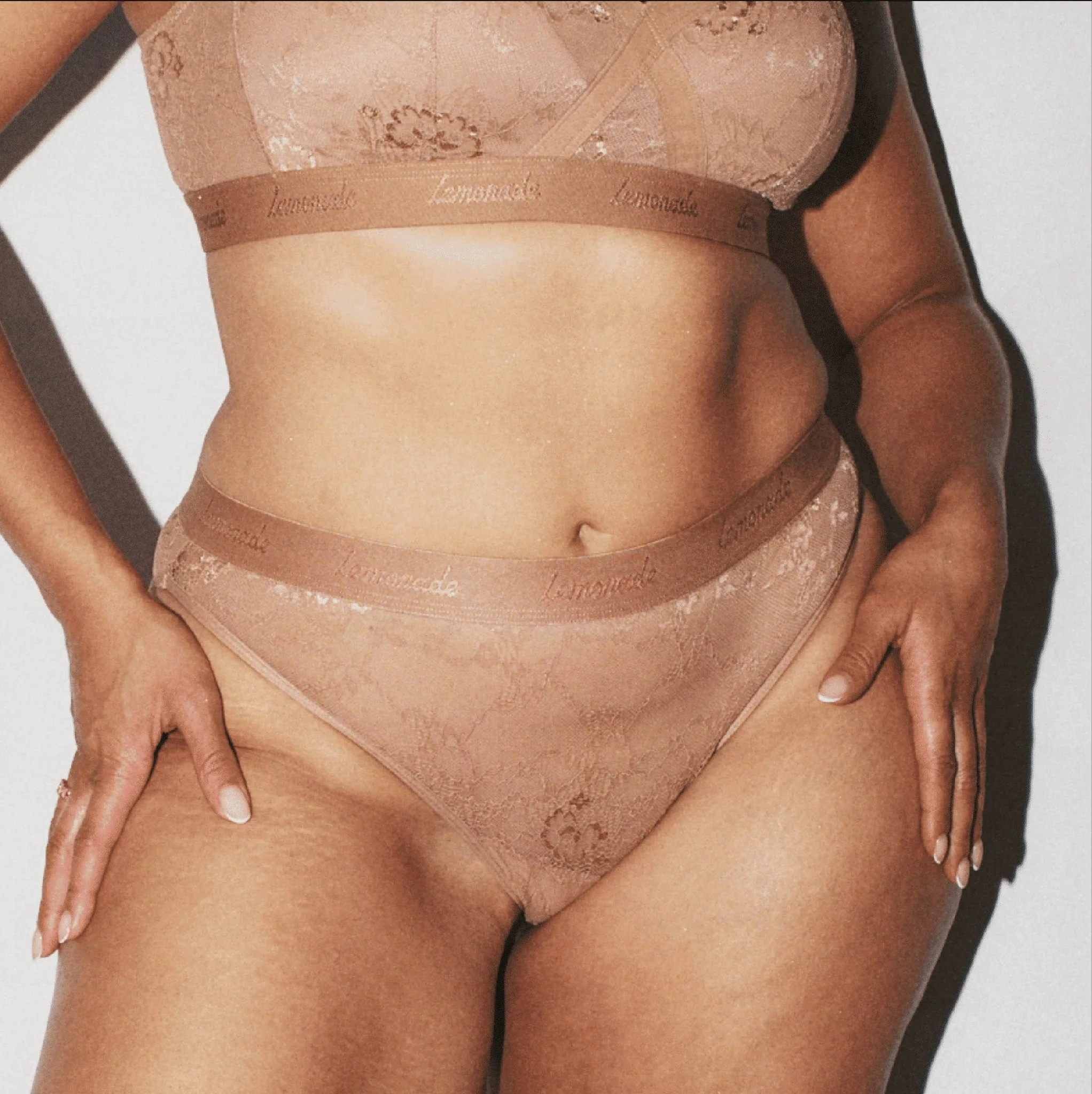 Nude Lace Brief - Mocha