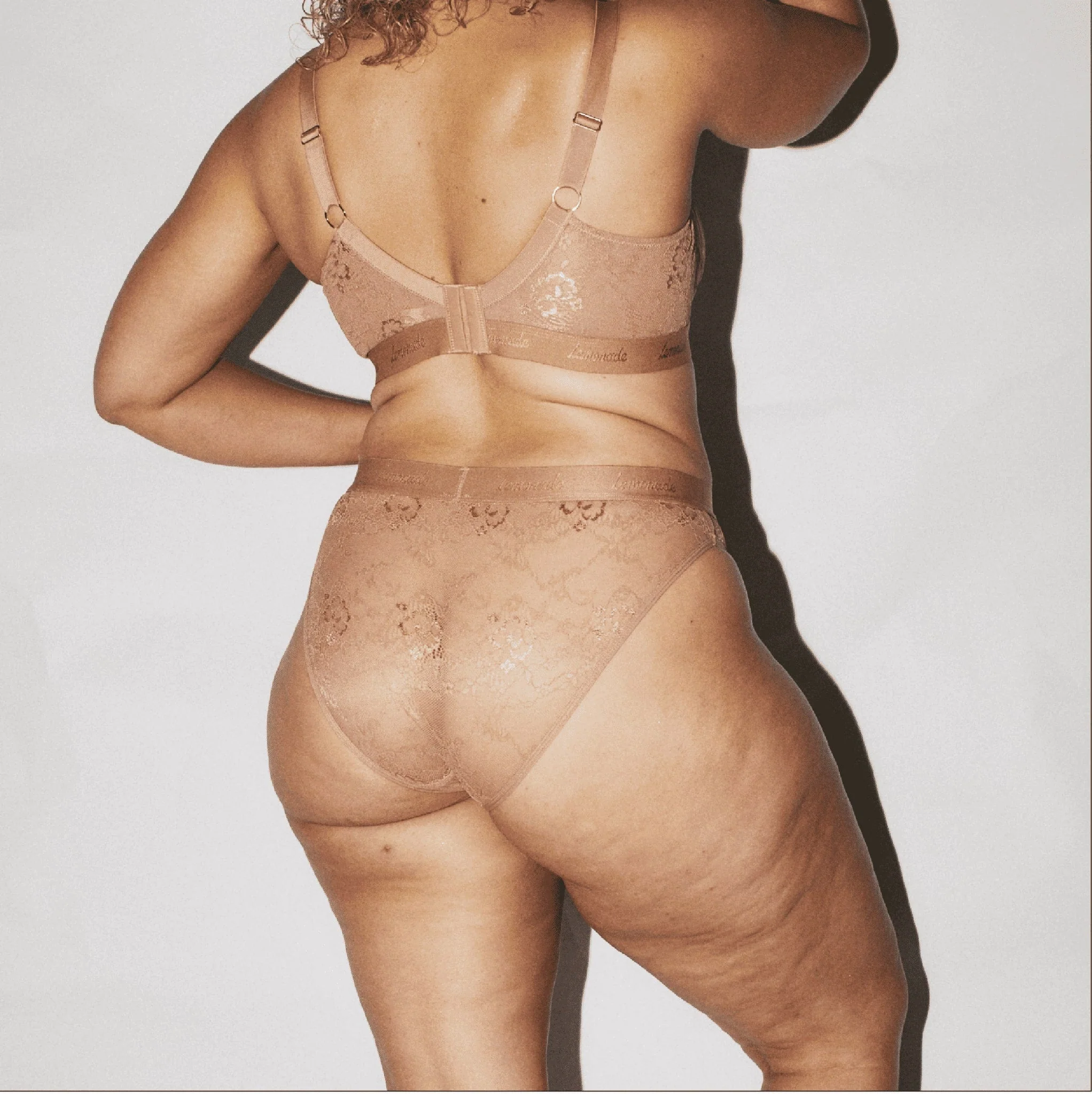 Nude Lace Brief - Mocha - Image 3