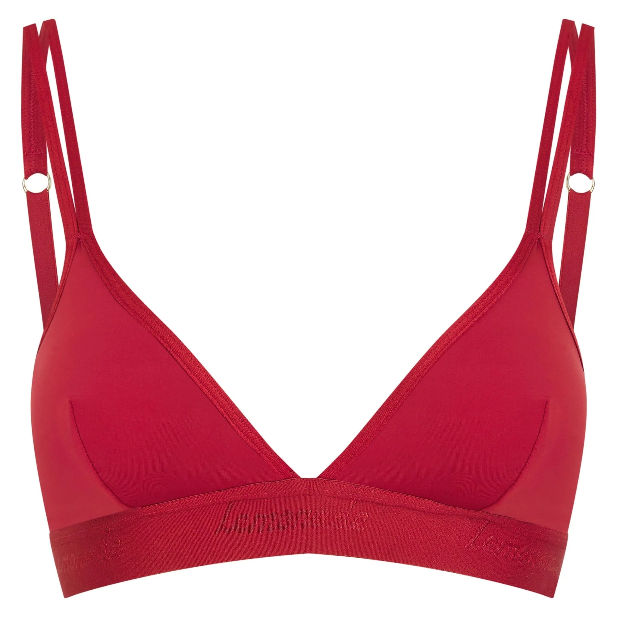 Second Skin Triangle Bralette -  Deep Red - Image 2