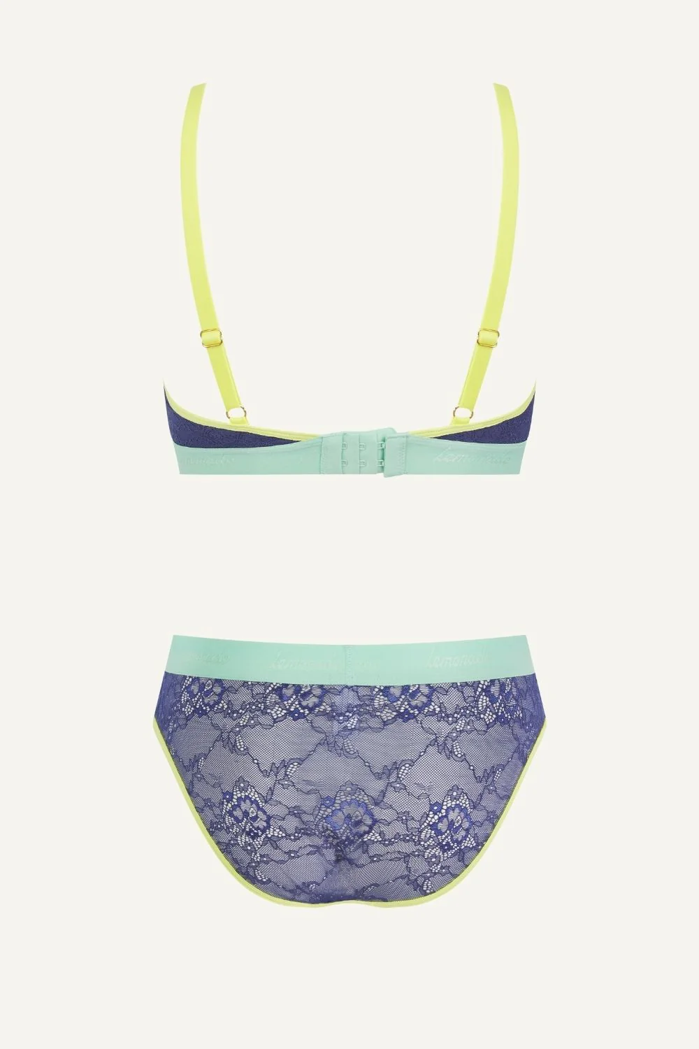 Signature Lace Bralette & Brief Set - Navy Trilogy - Image 7