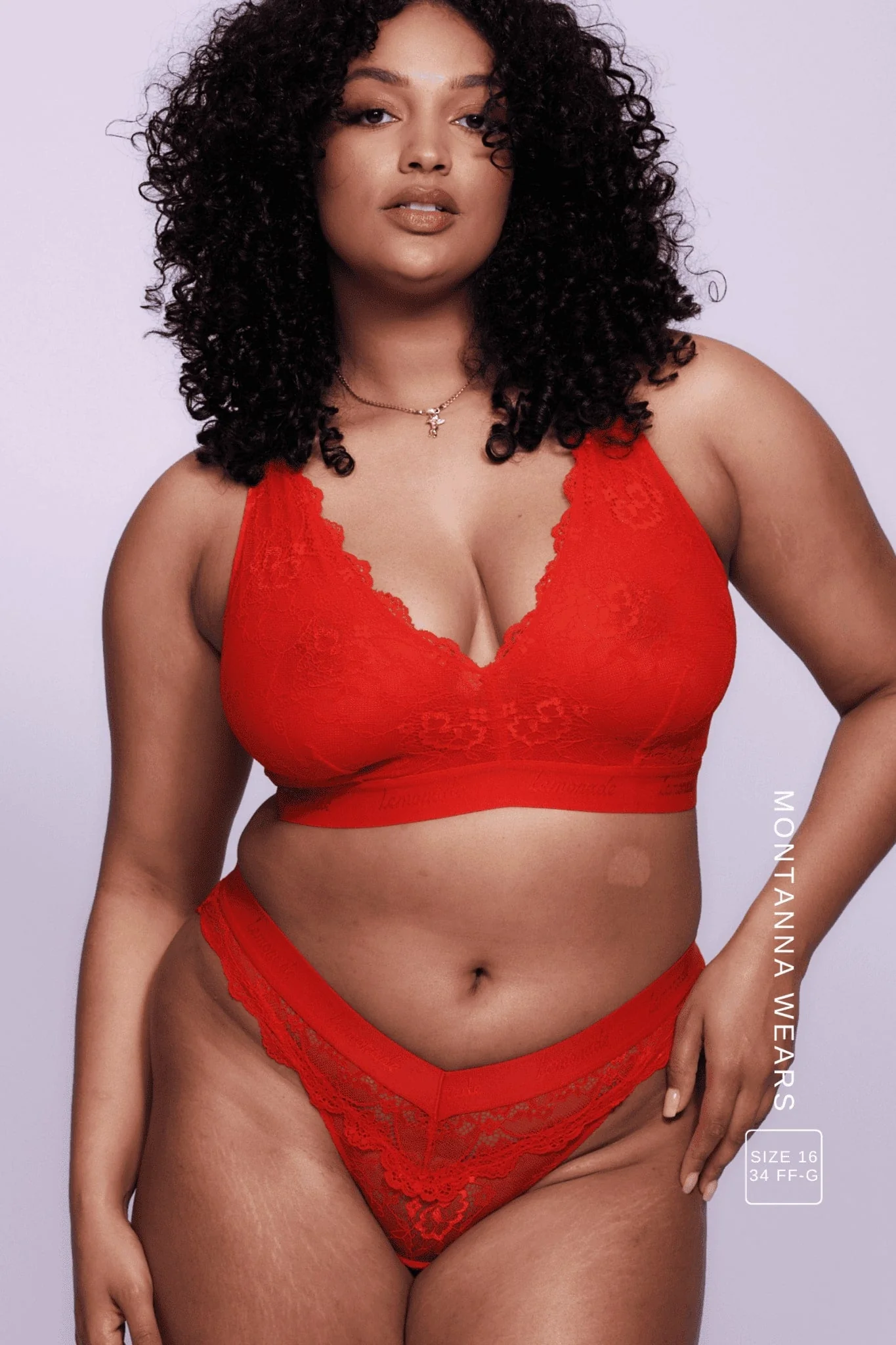 Signature Lace Fuller Cup & V Brazilian Set- Red