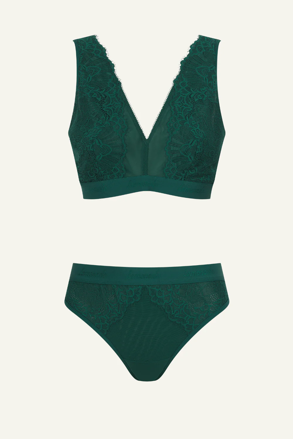 Synergy Lace Fuller Cup & Brief Set - Forest Green - Image 2