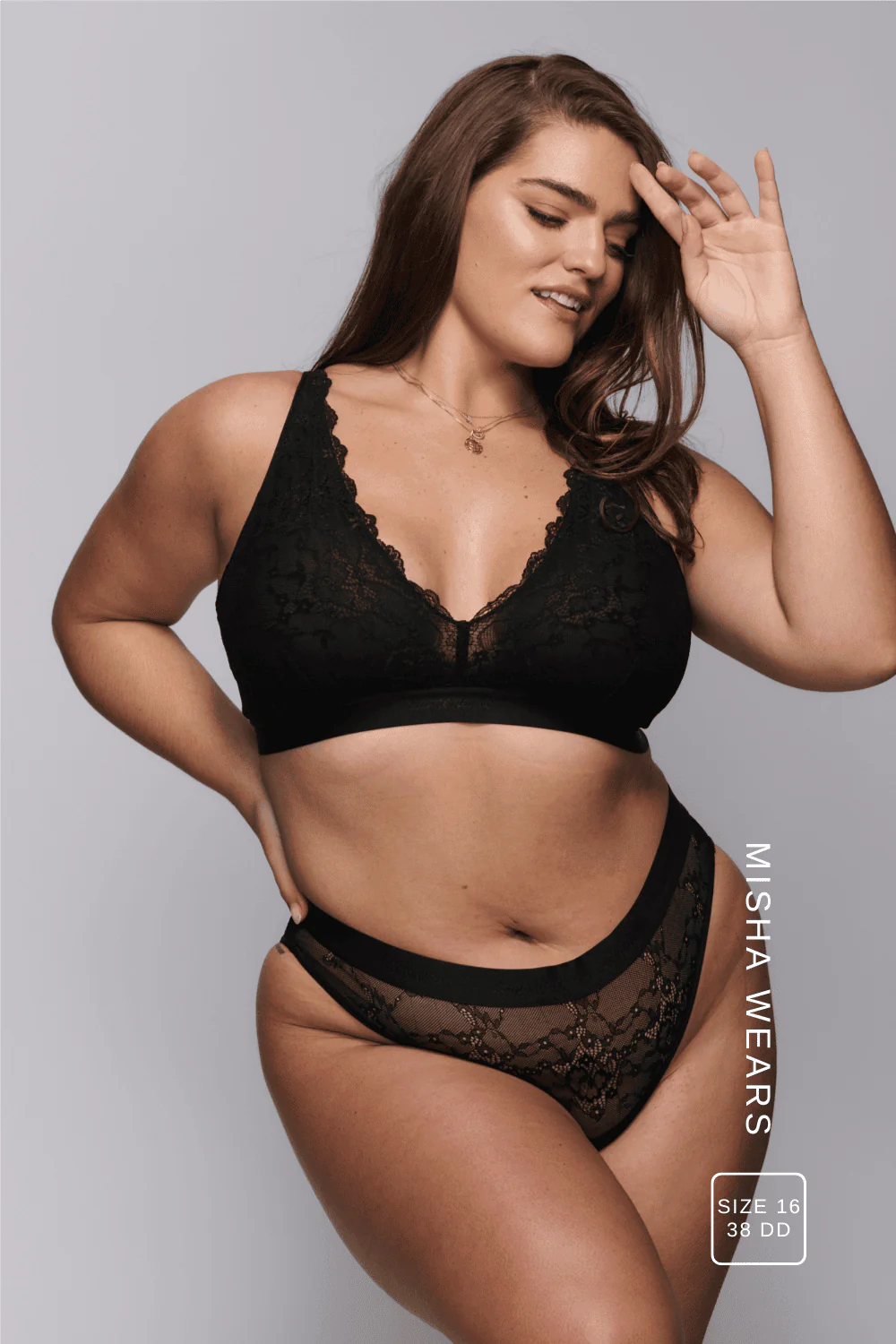 Signature Lace Fuller Cup & Short Set - Black - Image 4
