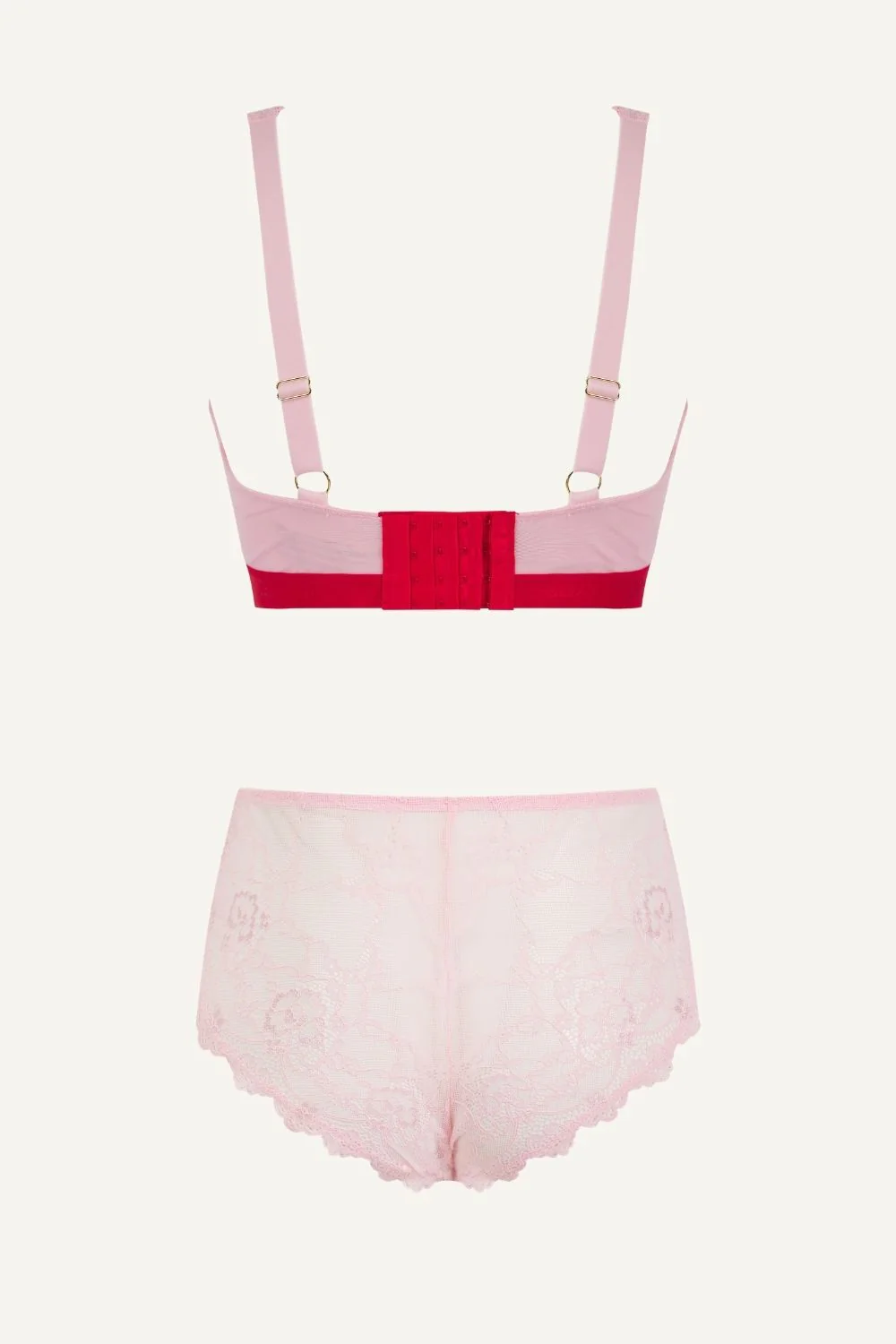 Signature Lace Fuller Cup Bralette & Short Set - Light Pink - Image 6