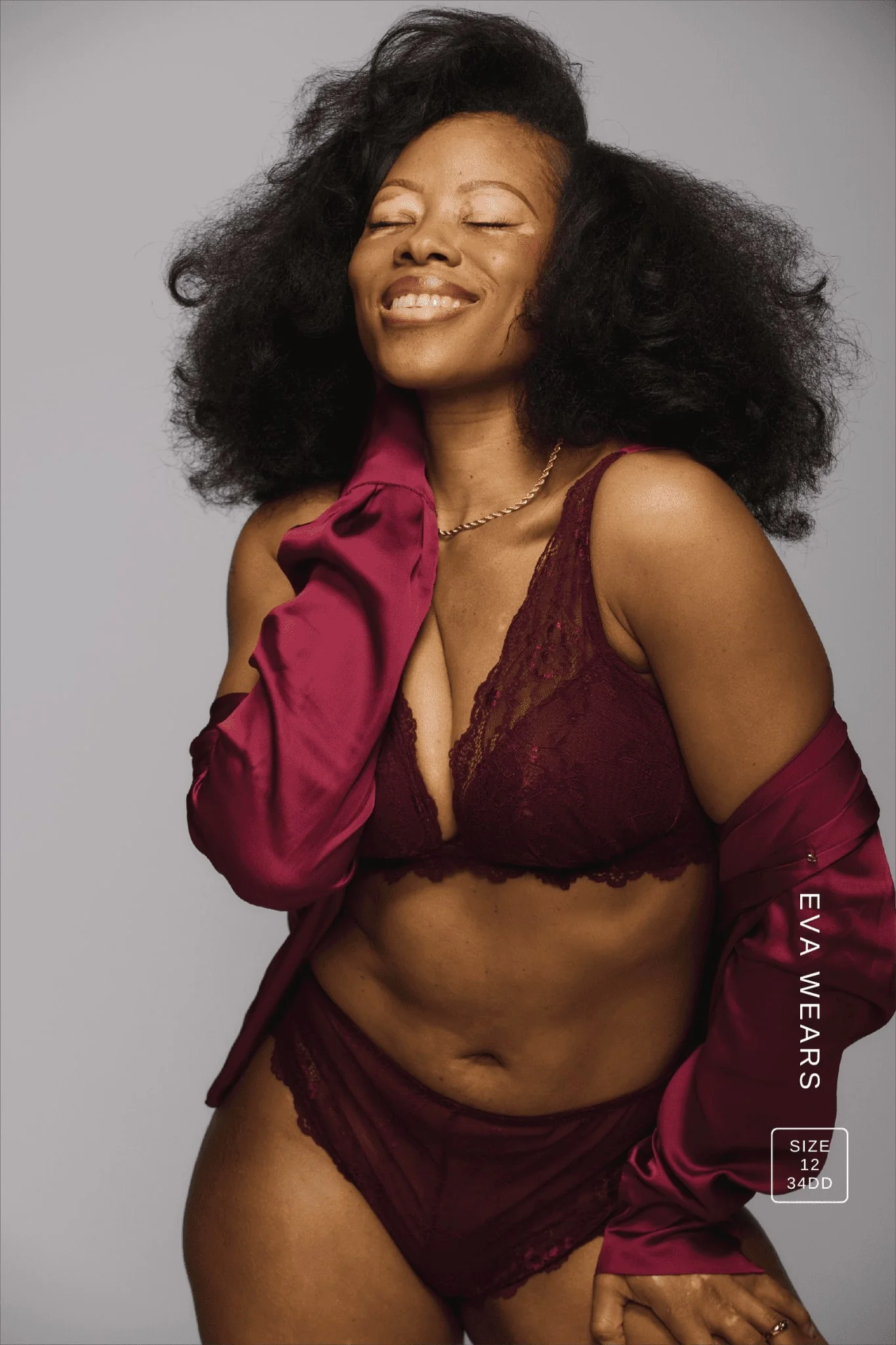 Signature Lace Short - Wine - Image 4