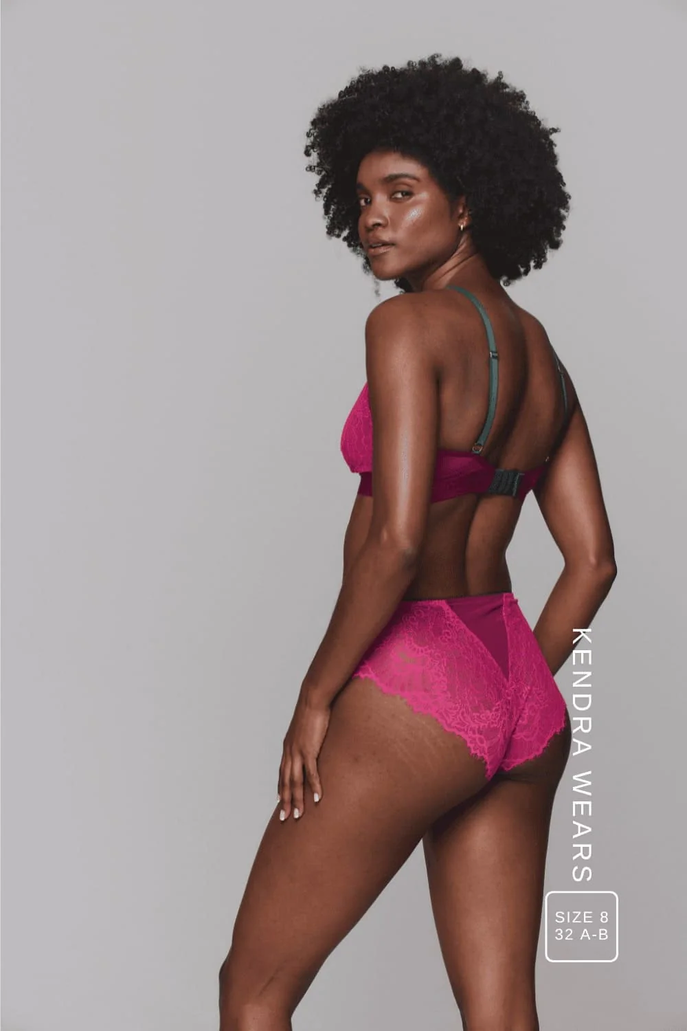 Synergy Lace Bralette & Brief Set - Wine - Image 4