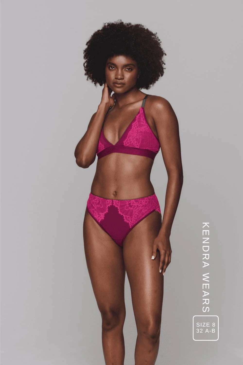Synergy Lace Brief - Wine - Image 3