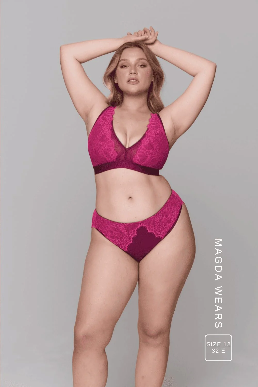 Synergy Lace Brief - Wine - Image 6