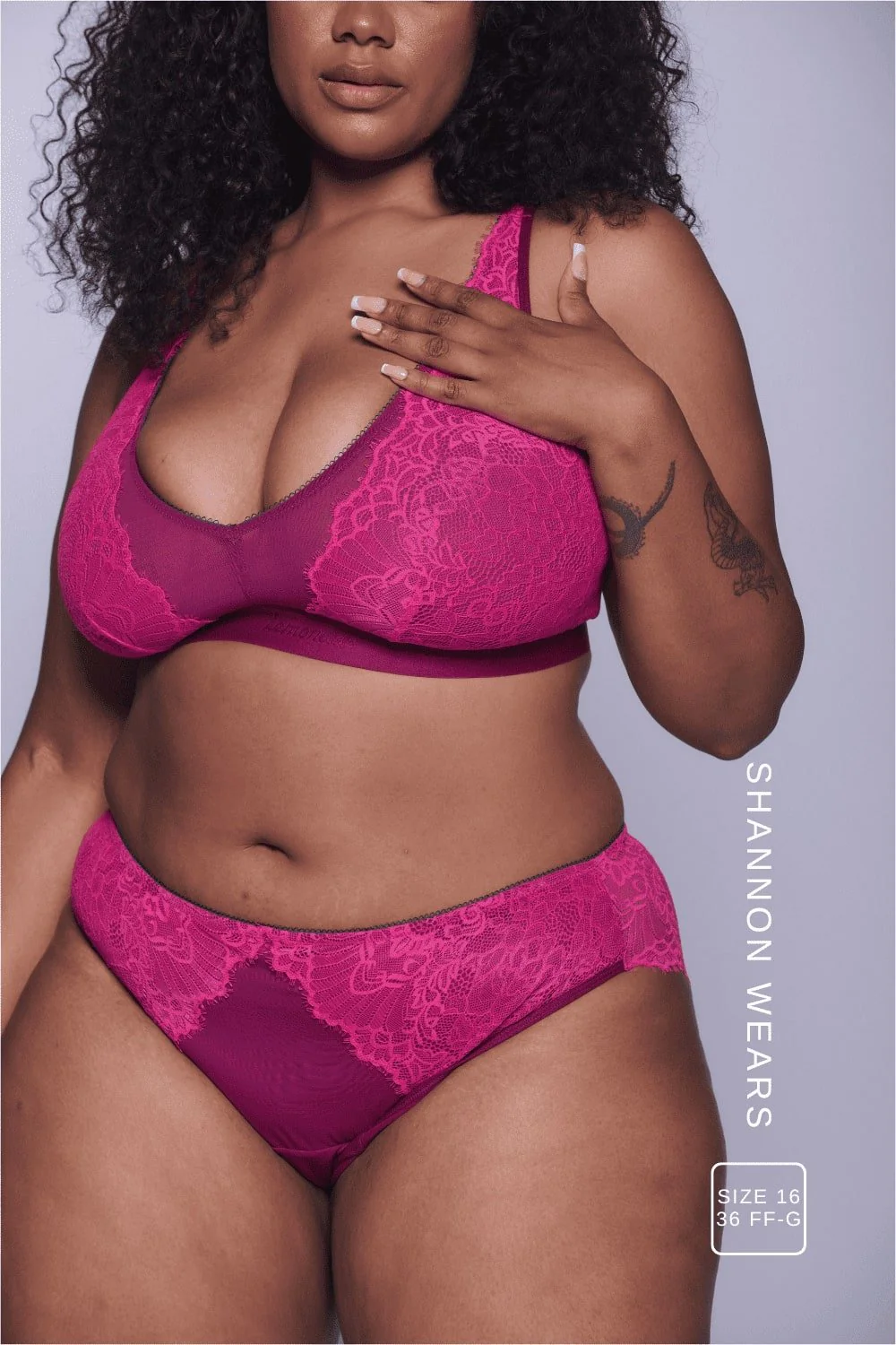 Synergy Lace Brief - Wine - Image 7