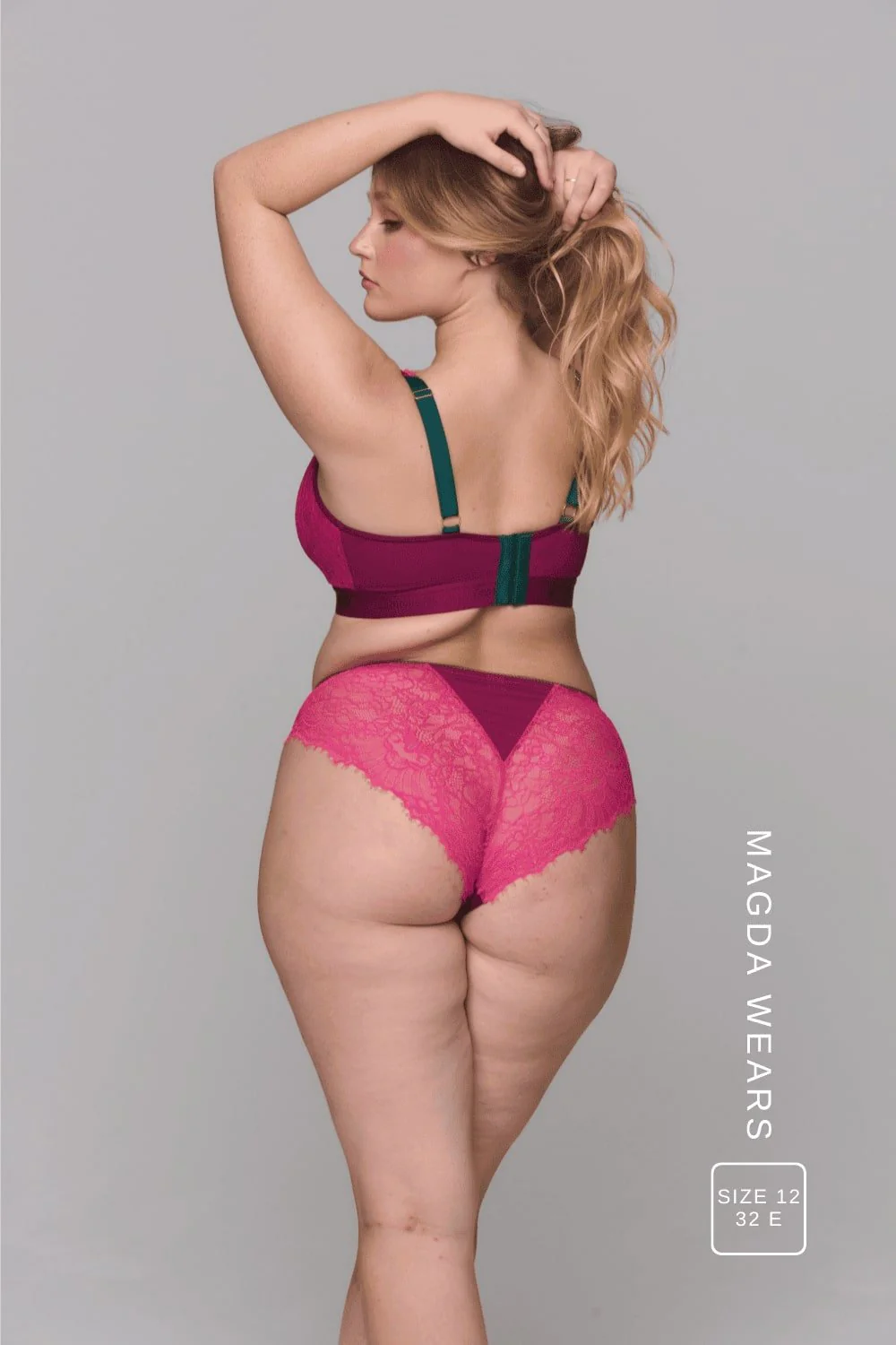 Synergy Lace Fuller Cup & Brief Set - Wine - Image 6