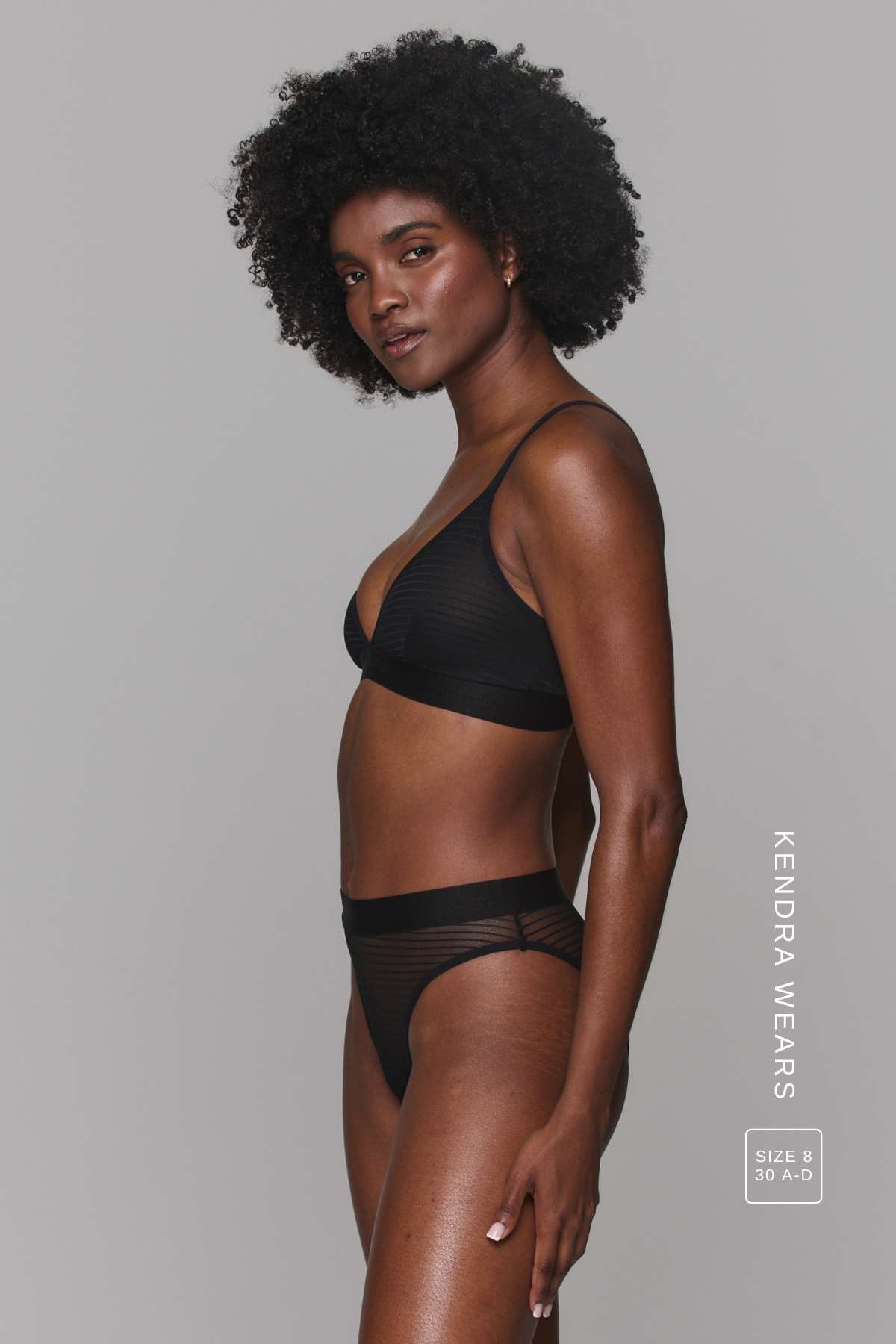 So Soft Mesh Brief - Striped Black - Image 7