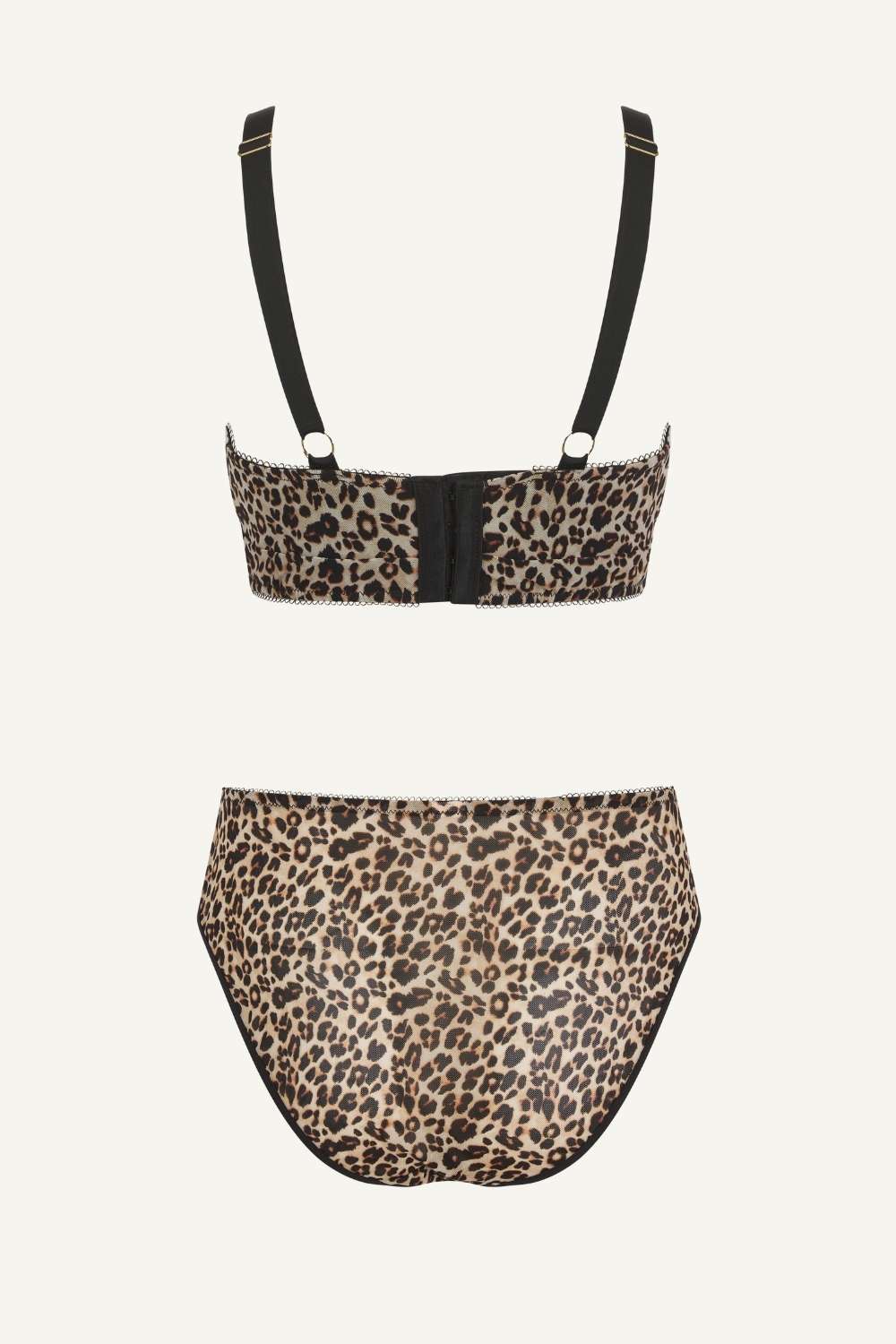 So Soft Mesh Fuller Cup & High Waisted Brief Set - Leopard - Image 8