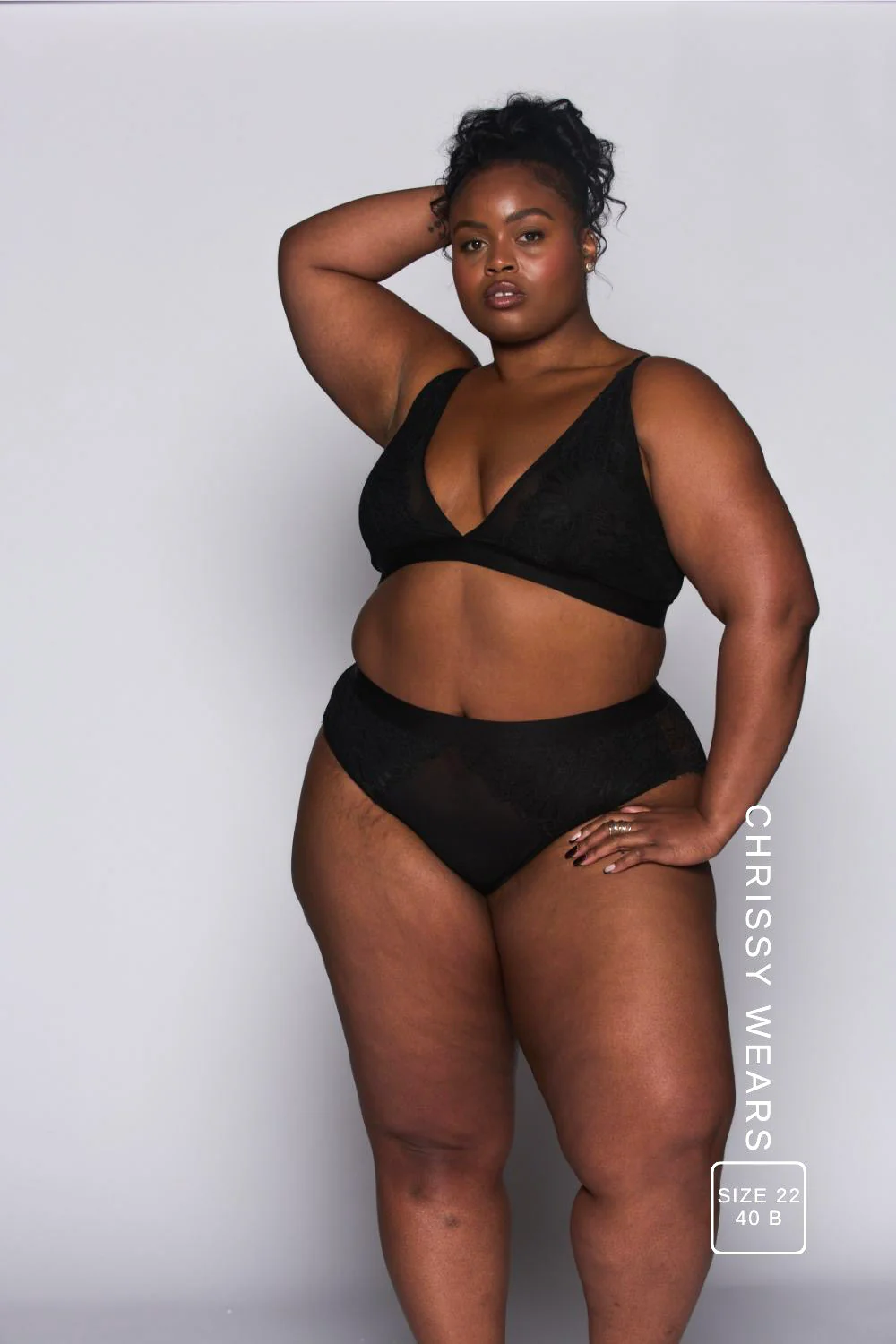 Synergy Lace and Mesh Bralette - Black - Image 4