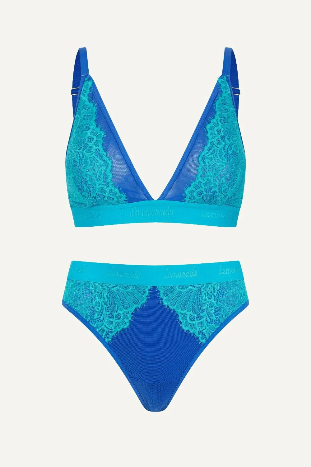 Synergy Lace Bralette & Brief Set - Blue Trilogy - Image 2