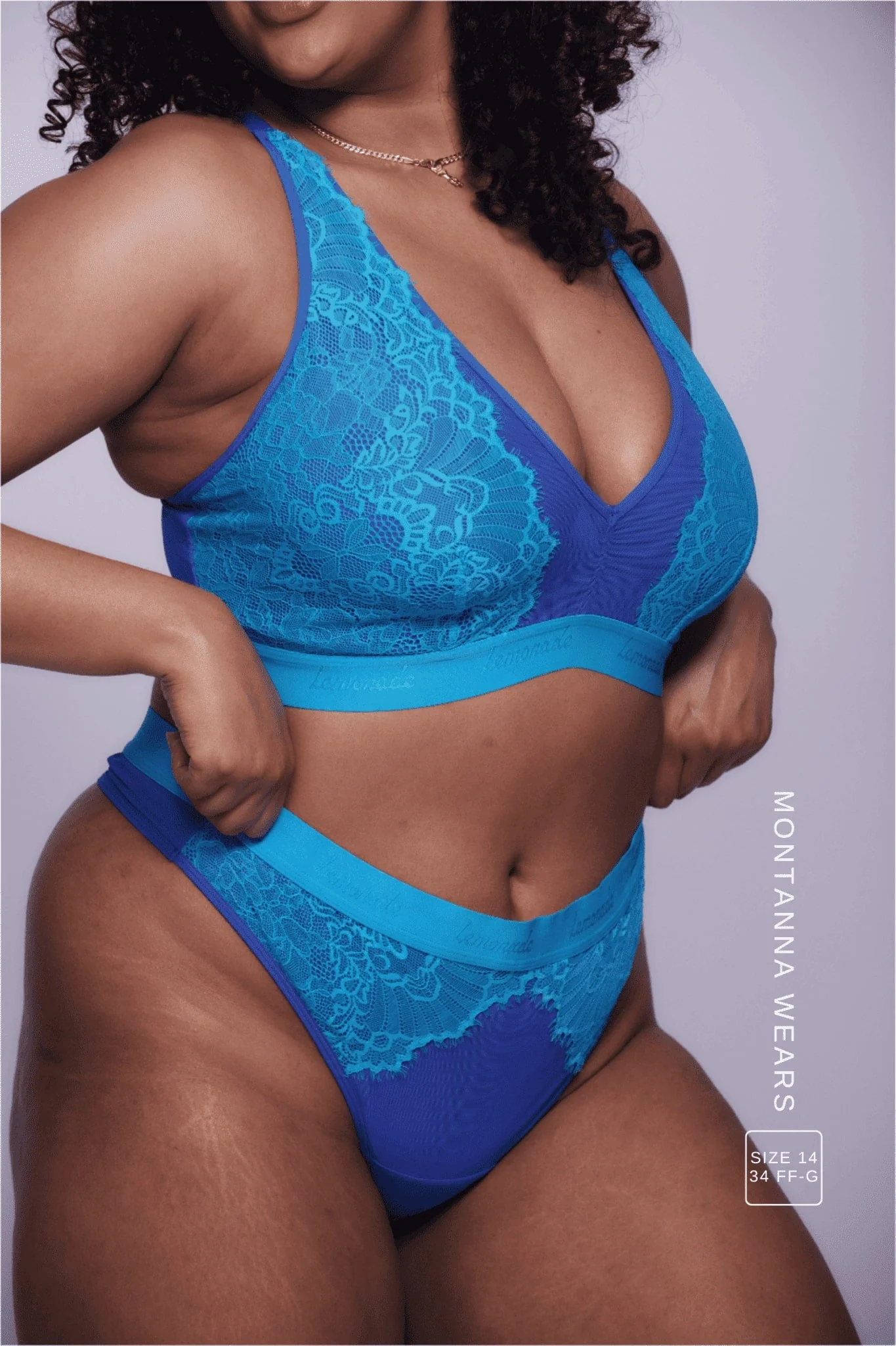 Synergy Lace Fuller Cup & Thong Set - Blue Trilogy - Image 3