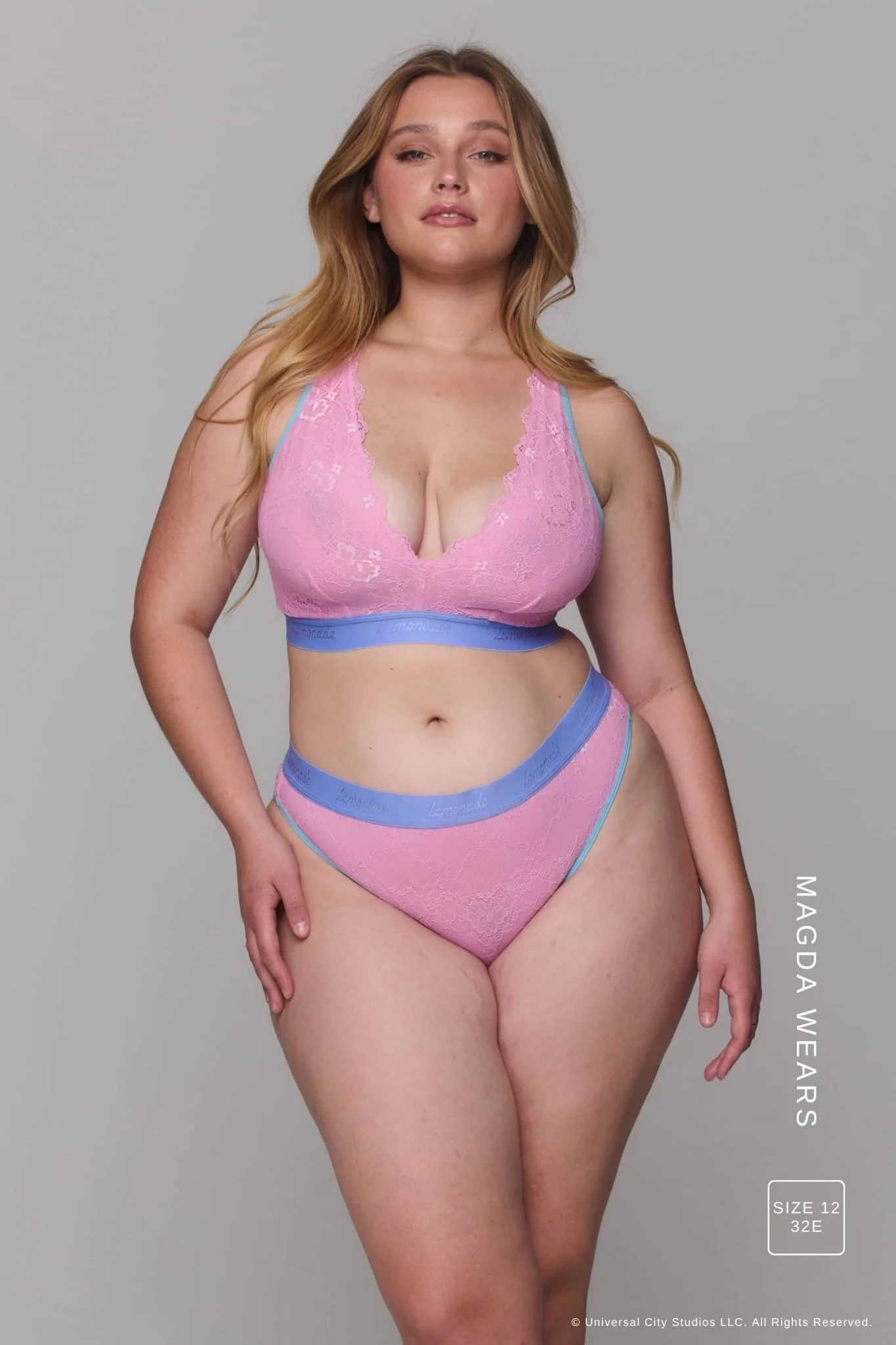 Wicked Glinda Picot Lace Fuller Cup & Brief Set – Trilogy Light Pink - Image 3
