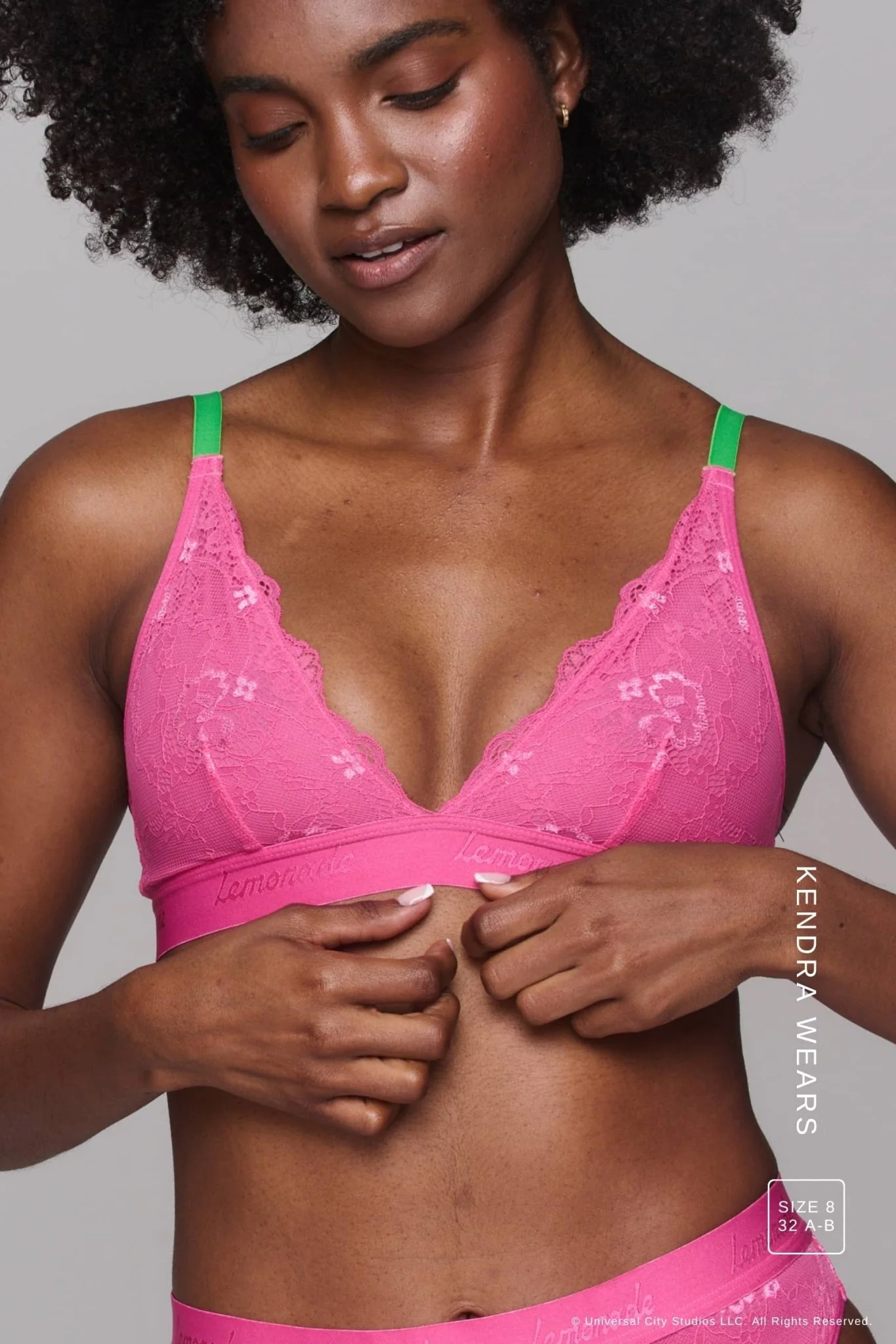 Wicked Picot Lace Bralette - Pink - Image 3