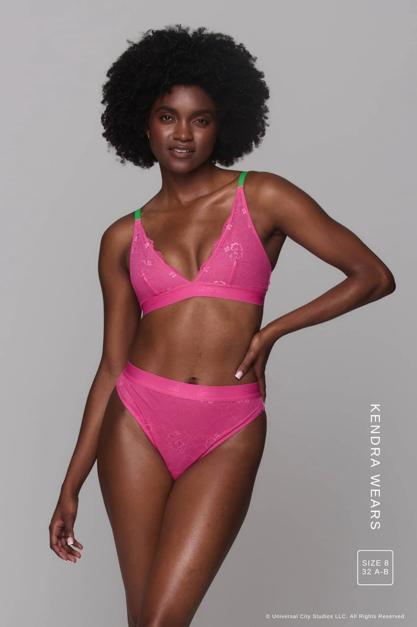 Wicked Picot Lace Bralette & Brief Set - Pink