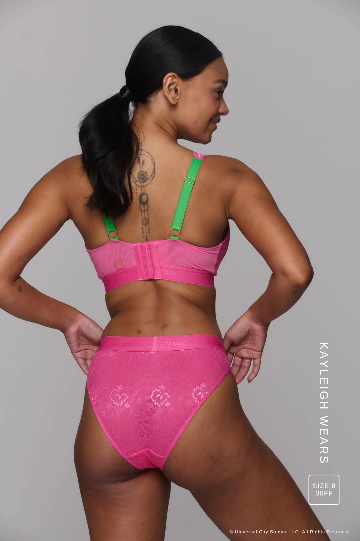 Wicked Picot Lace Fuller Cup & Brief Set - Pink - Image 4