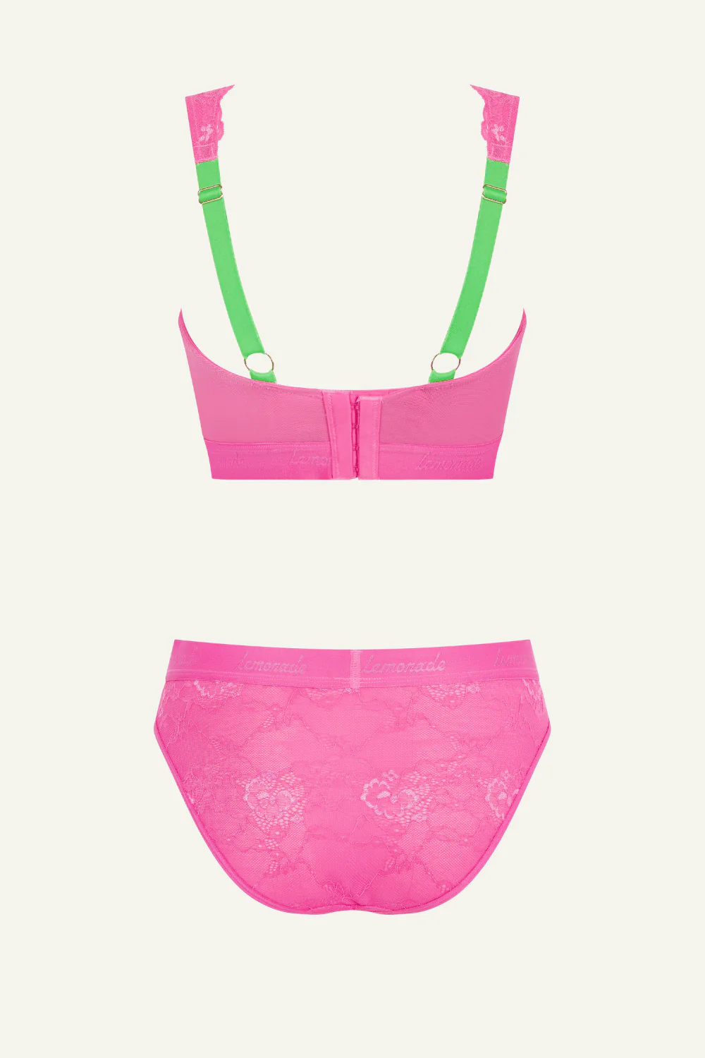 Wicked Picot Lace Fuller Cup & Brief Set - Pink - Image 7