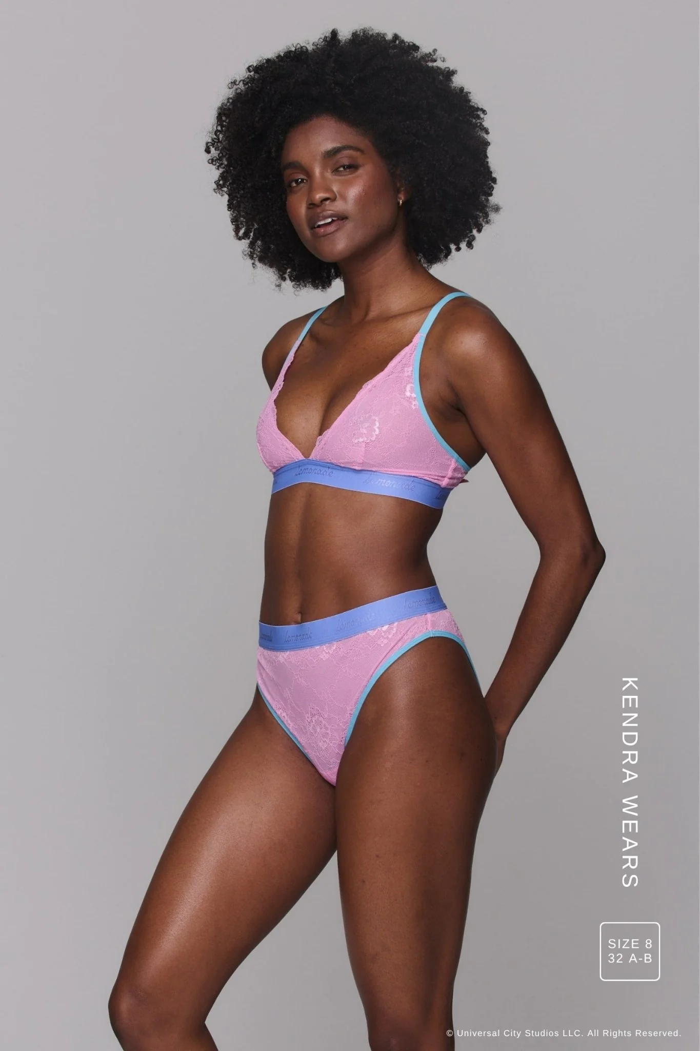 Wicked Glinda Picot Lace Trilogy Bralette - Light Pink - Image 4